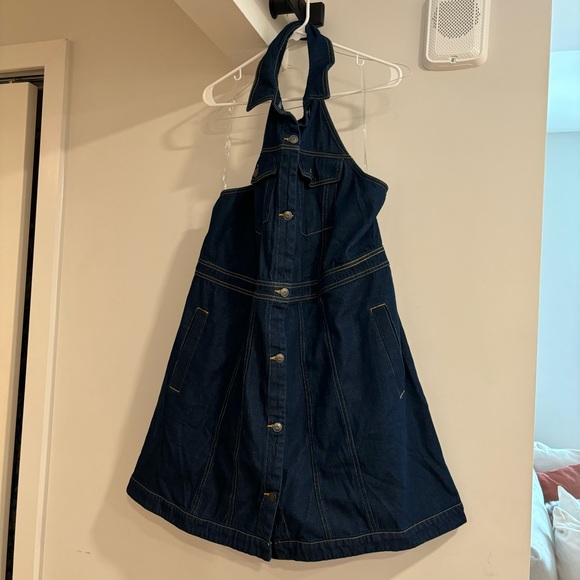 NWOT Future Collective Halter Denim Dress SZ 20 - Picture 5 of 7